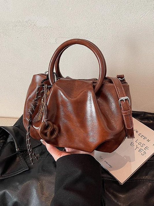 Lightweight crossbody handbag pleated cloud bag