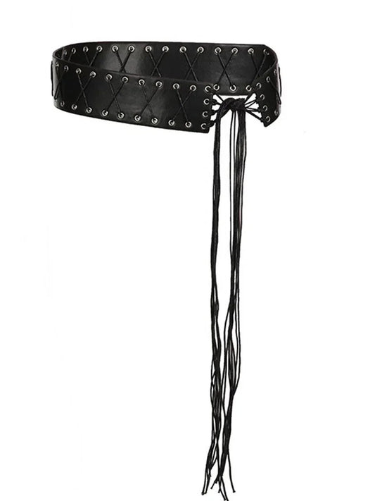 American Style Eyelet Strap PU Belt