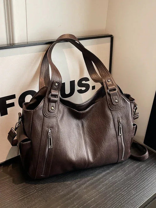 Fashionable rivet high-end large-capacity tote bag