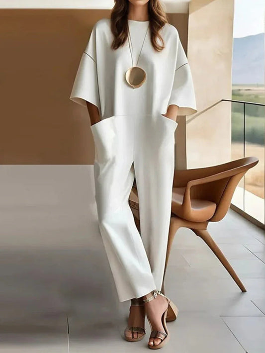 Cotton Stretchy Loose Jumpsuit
