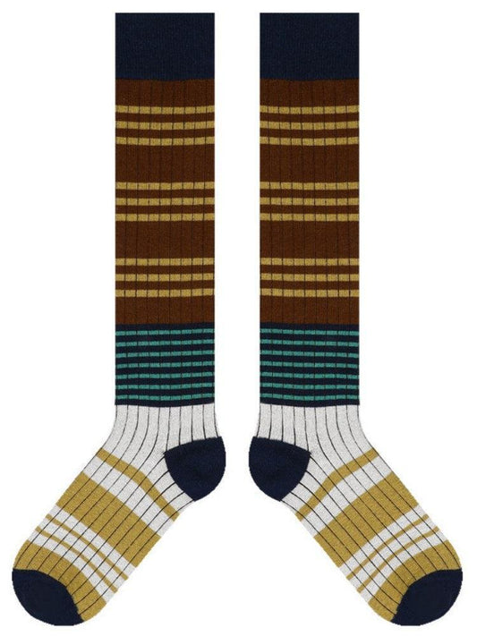 Striped Pattern Knee-High Socks