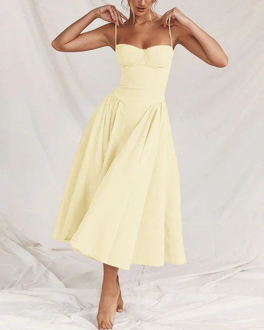 French suspender temperament tube top court style dress